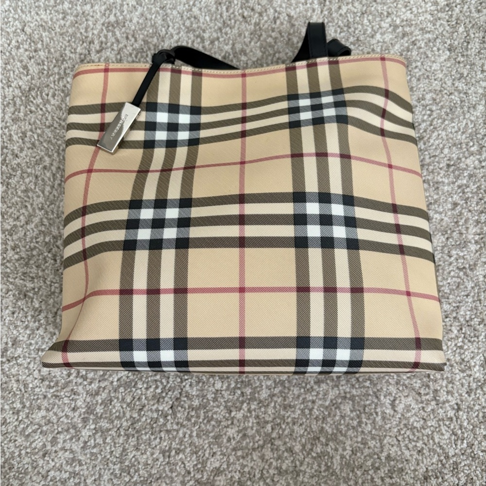 Burberry Beige Checkered Women's Bag